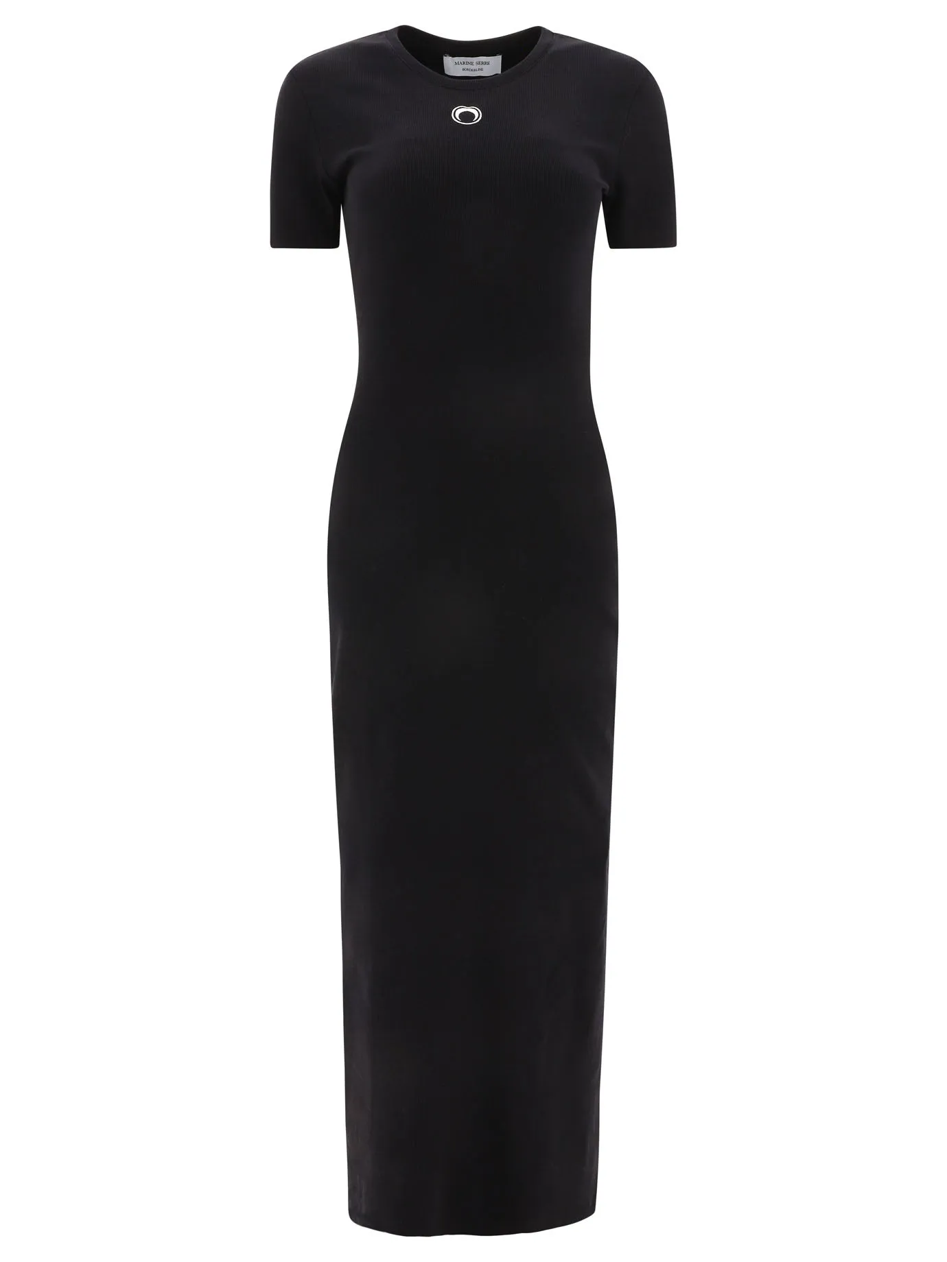 Marine Serre Logo Embroidered Crewneck T-Shirt Dress