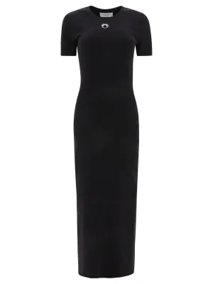 Marine Serre Logo Embroidered Crewneck T-Shirt Dress