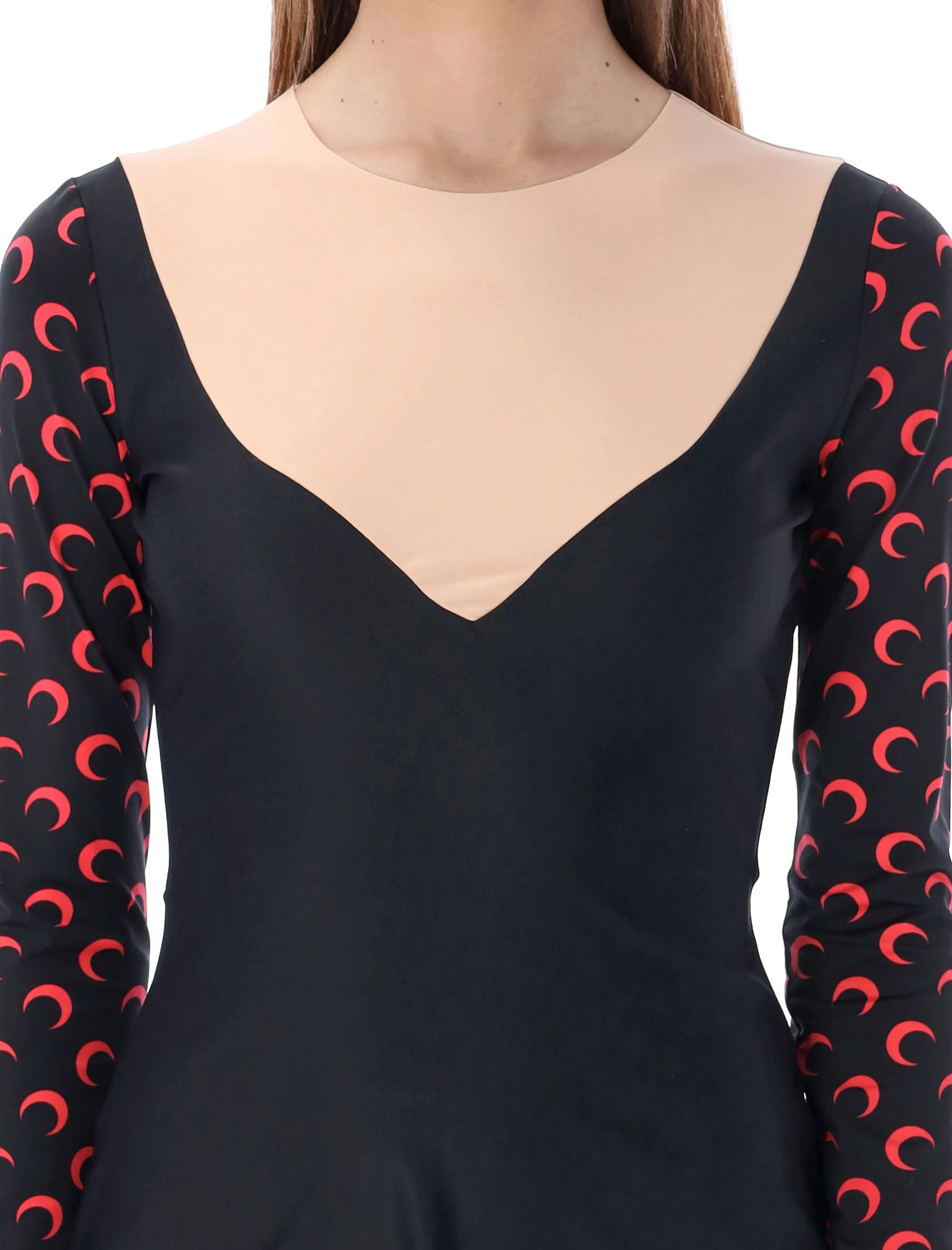 Marine Serre Panelled Crescent Moon Printed Top