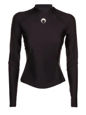 Marine Serre Second Skin Long-Sleeve Top