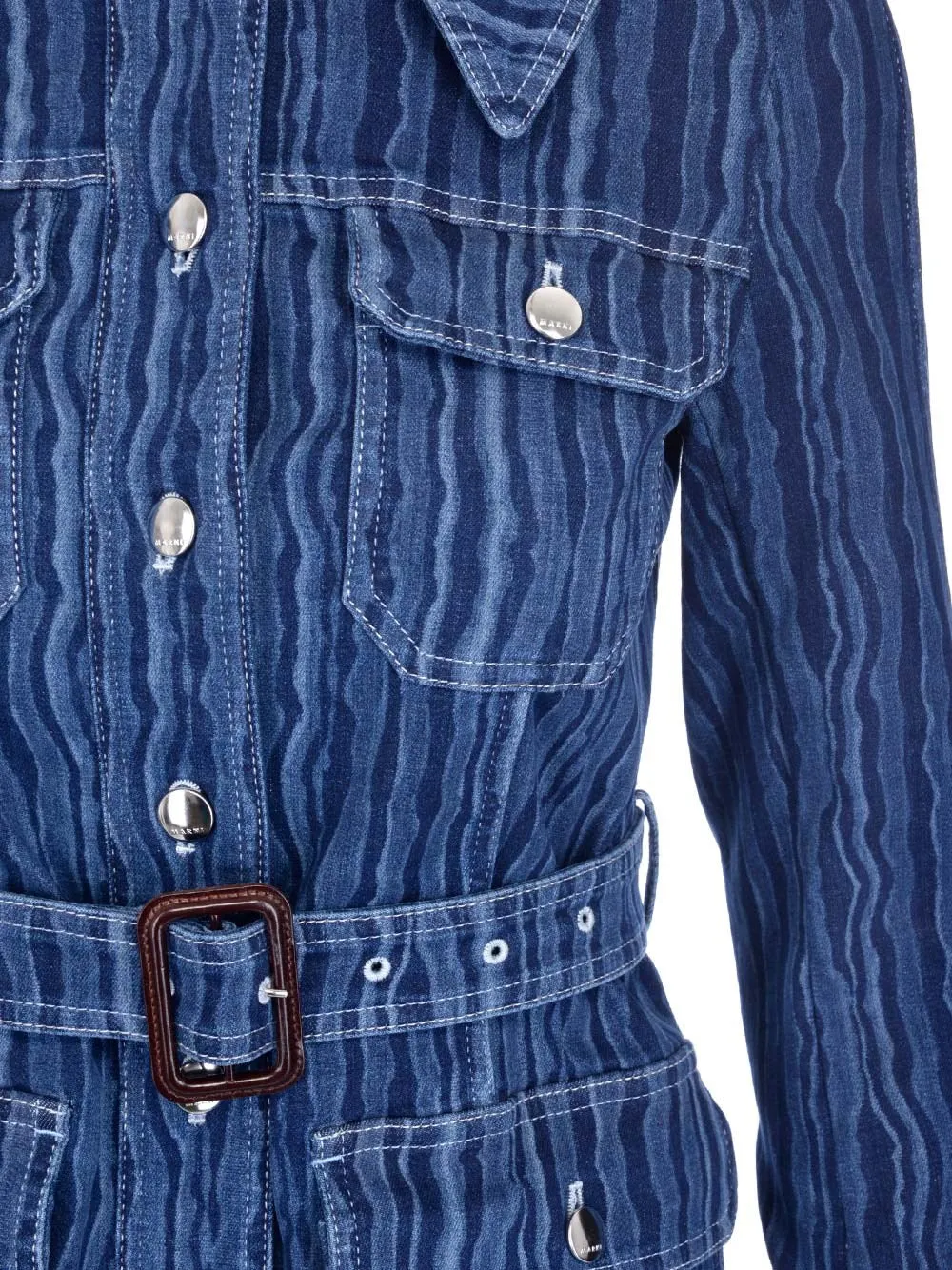 Marni Belted Waist Denim Jacket