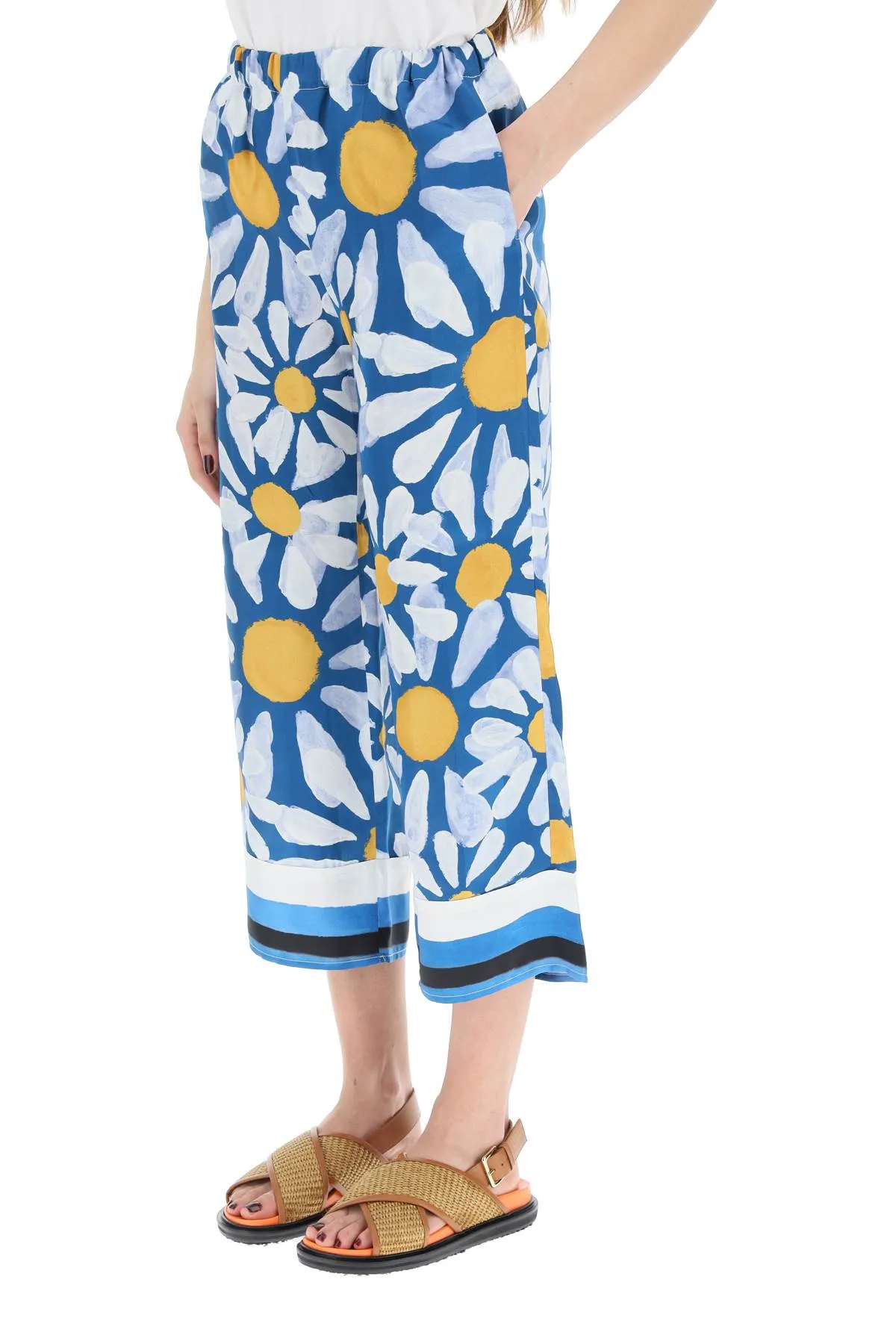 Marni Euphoria Printed Jacquard Cropped Pants