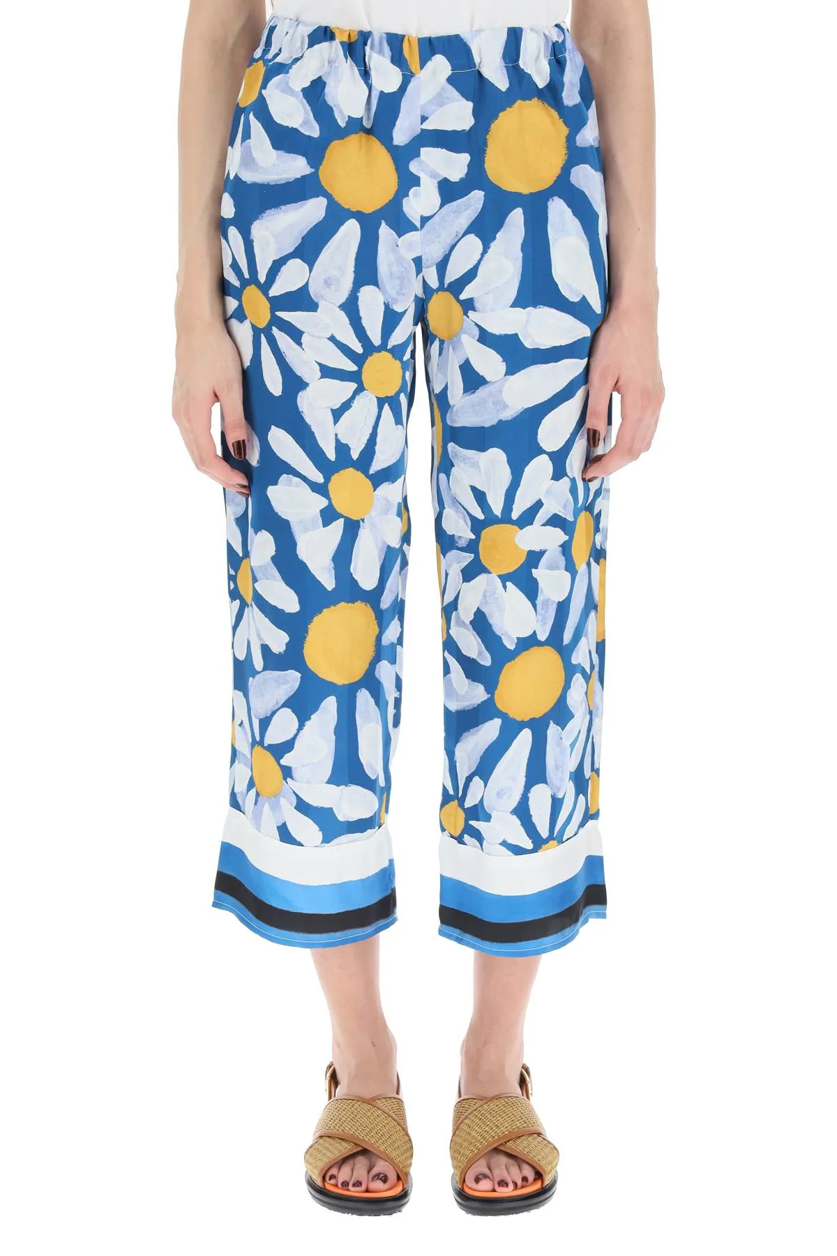 Marni Euphoria Printed Jacquard Cropped Pants