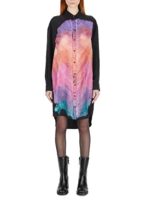 Marni Tie-Dye Midi Shirt Dress