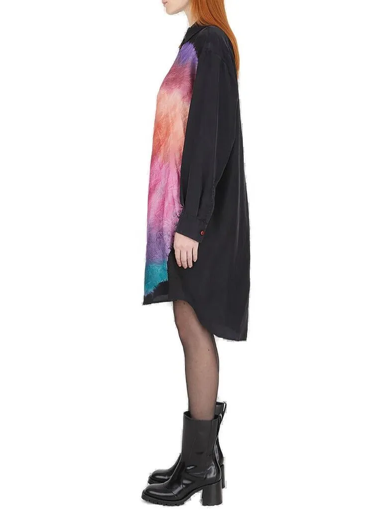 Marni Tie-Dye Midi Shirt Dress