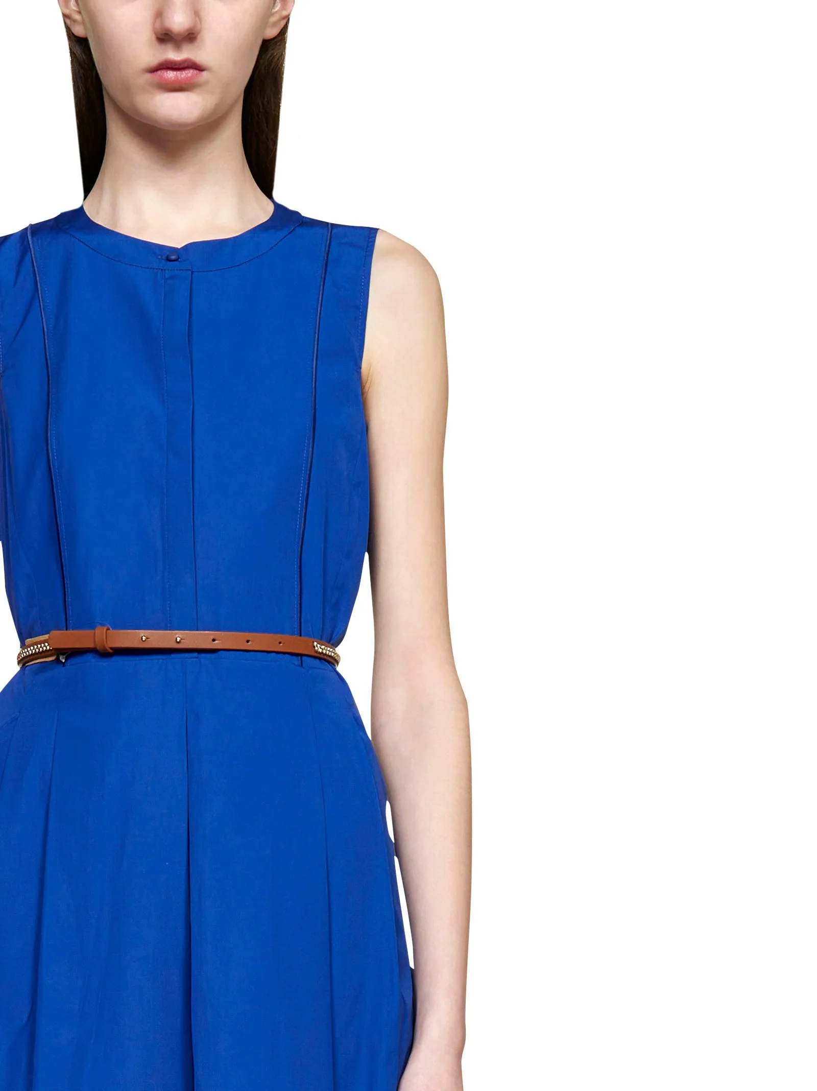 Max Mara Studio Belted Sleeveless Maxi Dress