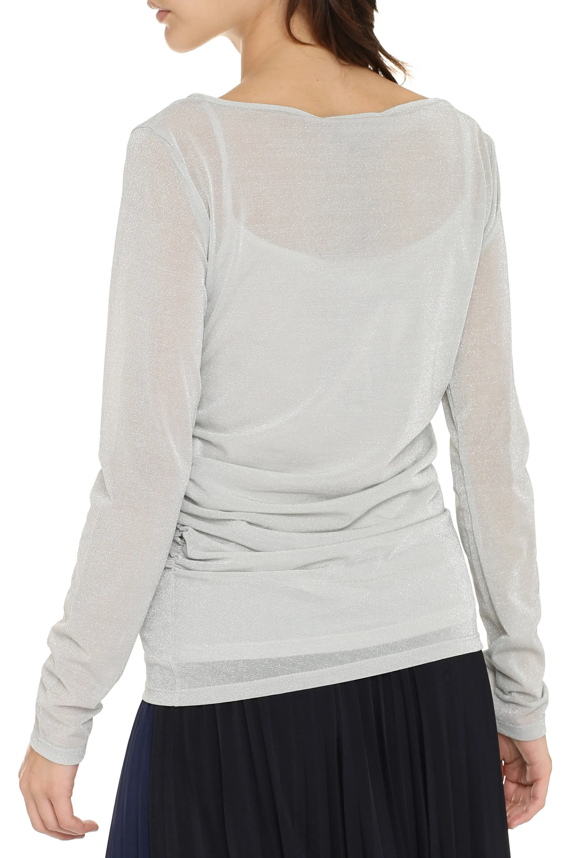 Max Mara Studio Gather Detailed Jersey Top