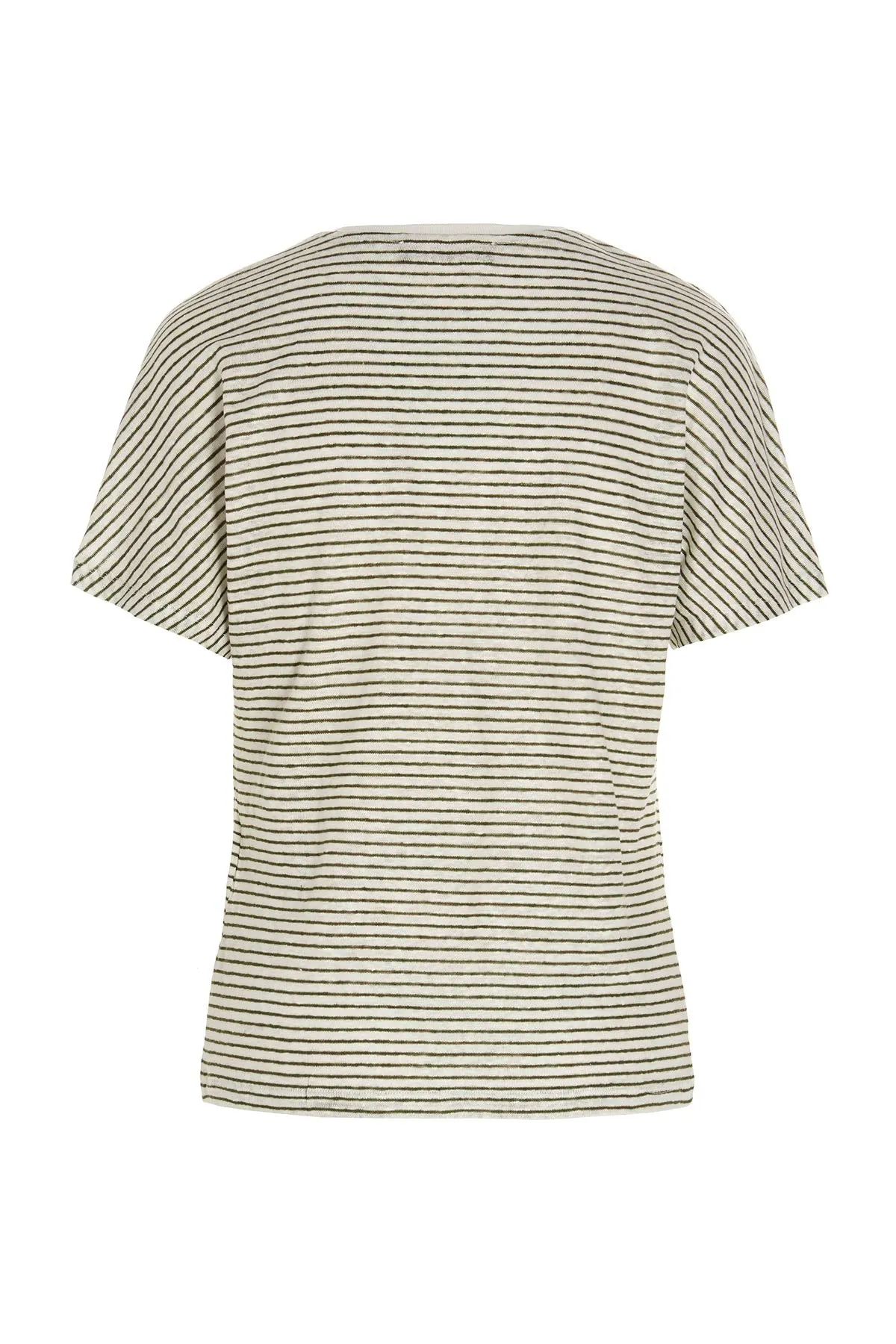 Max Mara Studio Logo Embroidered Striped Crewneck T-Shirt
