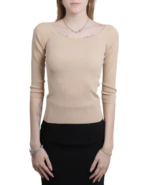 Michael Kors Boat Neck Stretch Top