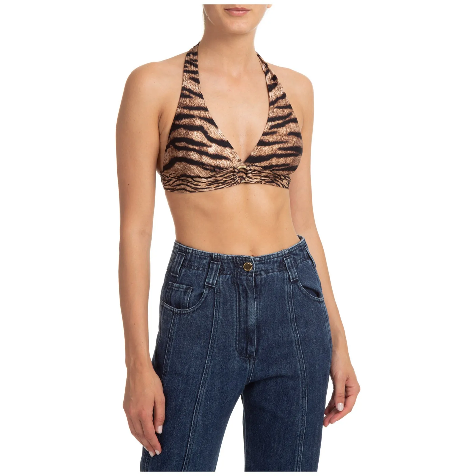 Michael Kors Tiger Print Bikini Top