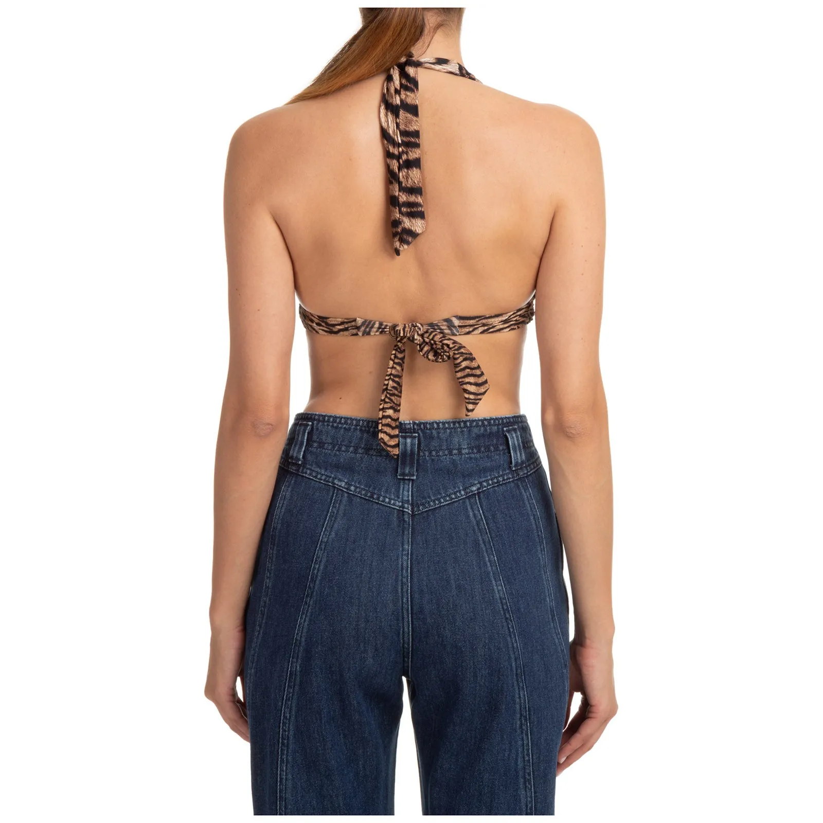 Michael Kors Tiger Print Bikini Top