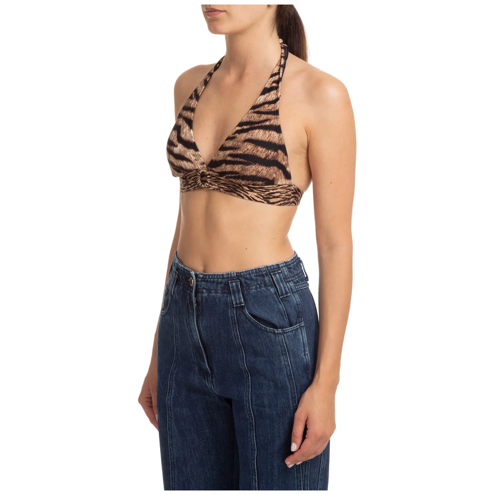 Michael Kors Tiger Print Bikini Top