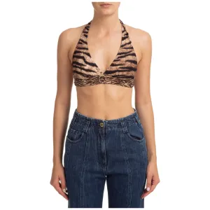 Michael Kors Tiger Print Bikini Top