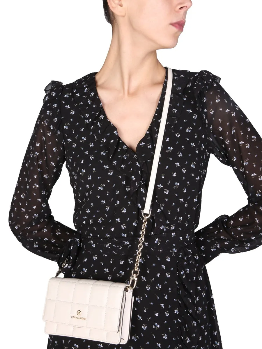 Michael Michael Kors Floral Print V-Neck Mini Dress