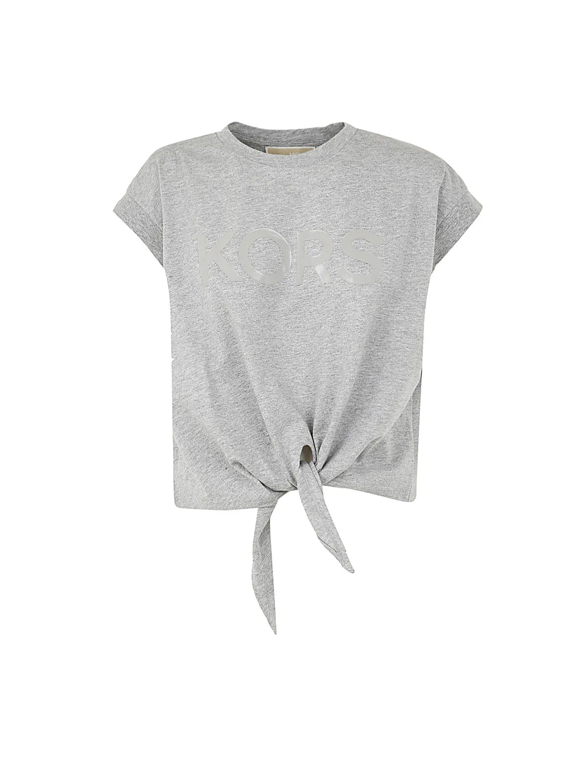 Michael Michael Kors Tie Front Crewneck Cropped Top