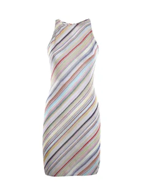 Missoni Diagonal-Stripe Sleeveless Mini Dress