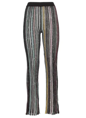 Missoni Stripe Designed Knitted Flared Pants