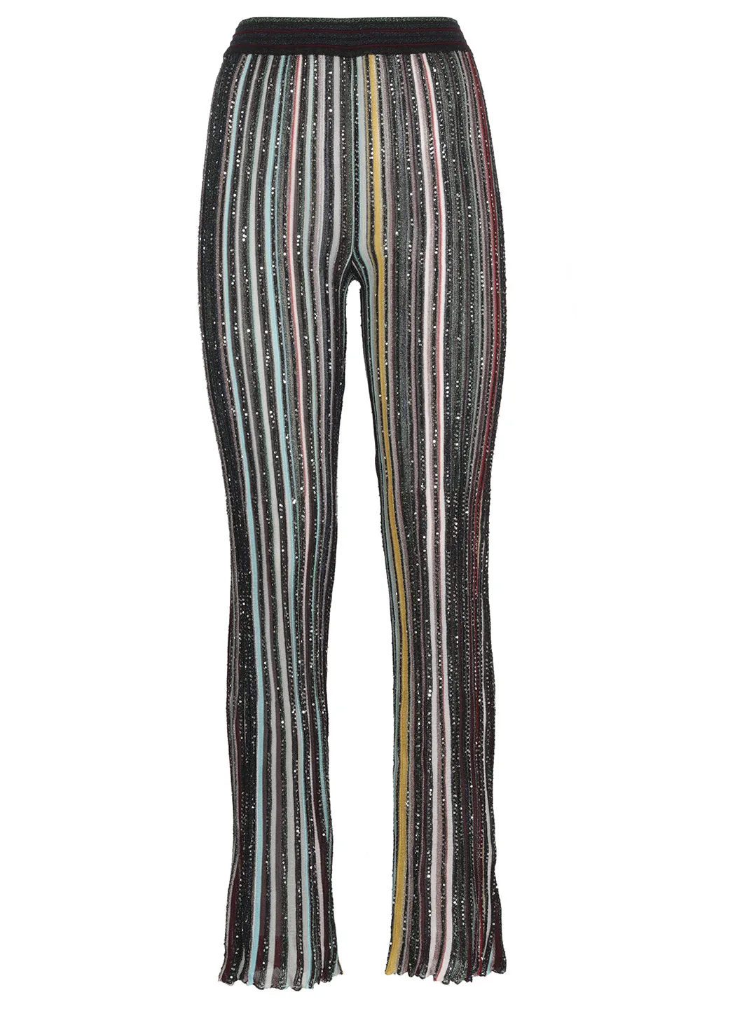 Missoni Stripe Designed Knitted Flared Pants