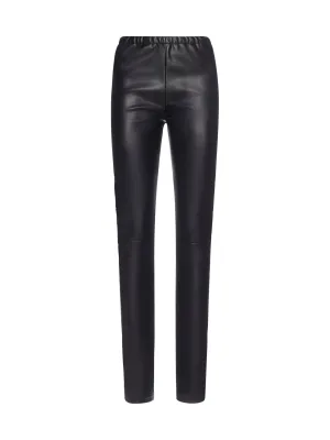 MM6 Maison Margiela Elastic Waist Varnished Leggings