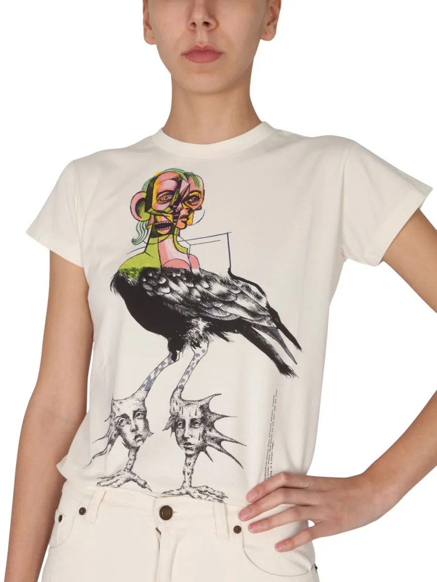 MM6 Maison Margiela Graphic Printed Crewneck T-Shirt