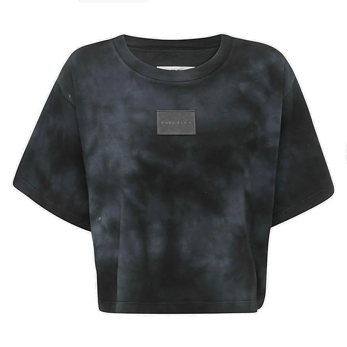 MM6 Maison Margiela Logo Embossed Cropped T-Shirt