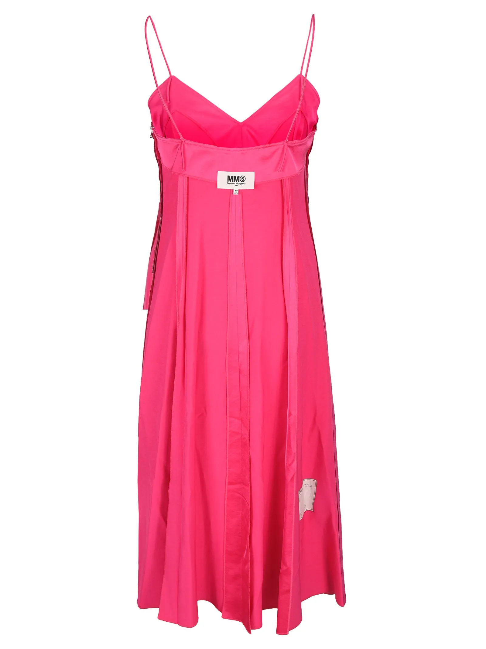 MM6 Maison Margiela Logo Patched Slip Dress