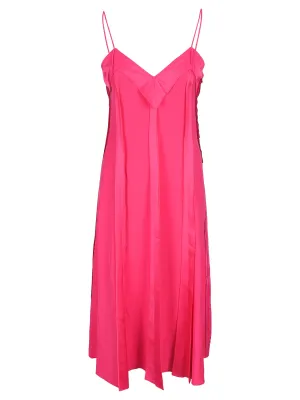 MM6 Maison Margiela Logo Patched Slip Dress