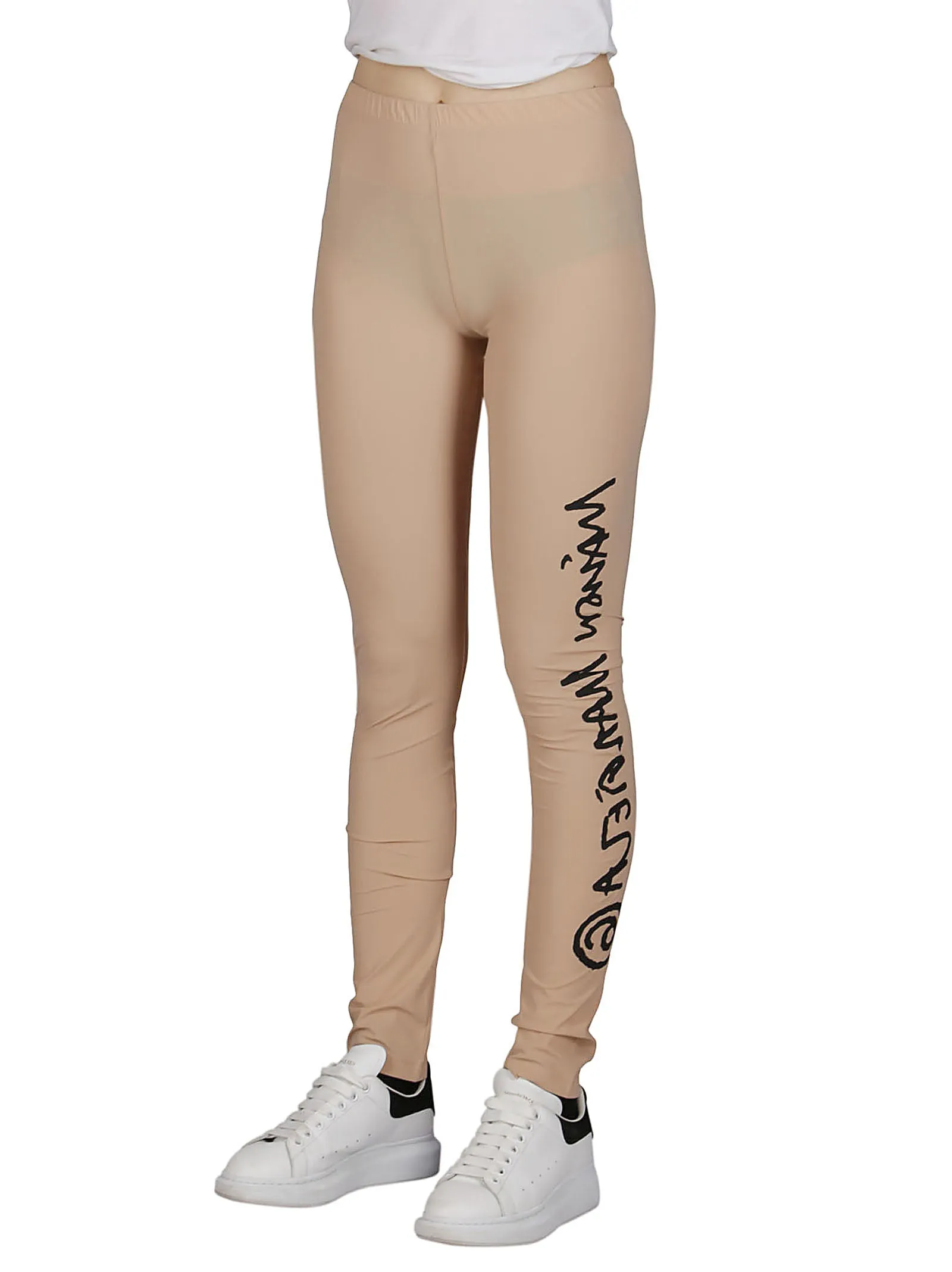 MM6 Maison Margiela Logo Printed Leggings