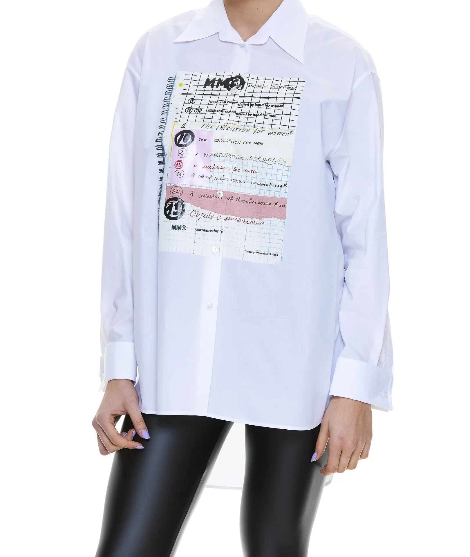 MM6 Maison Margiela Logo Printed Long-Sleeved T-Shirt