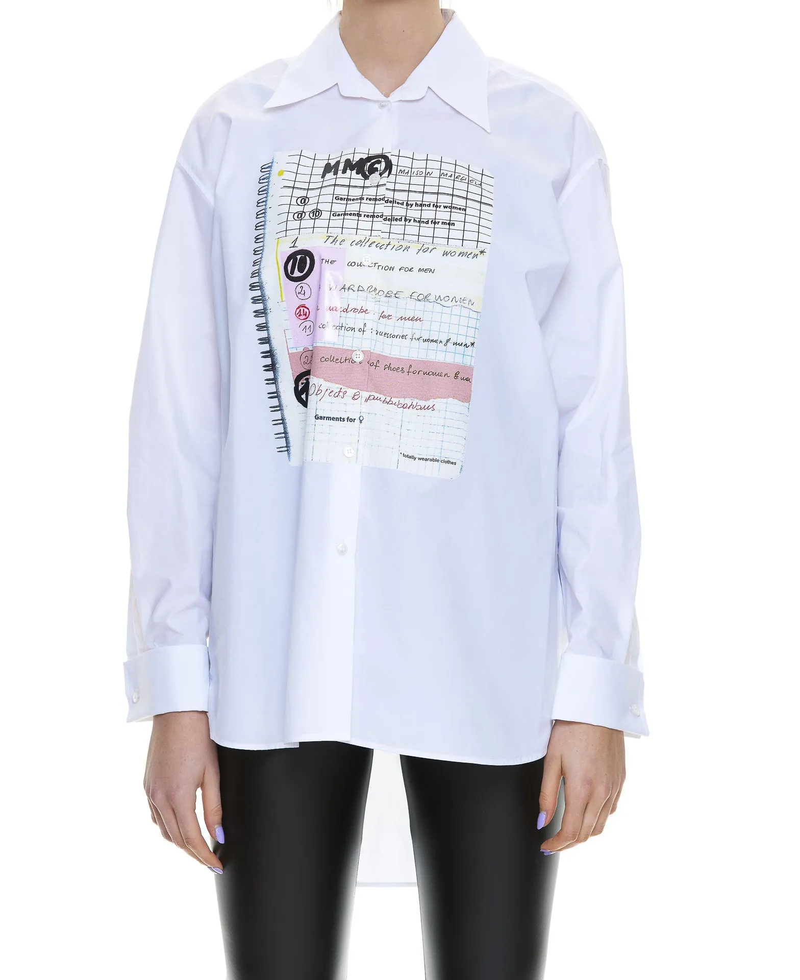 MM6 Maison Margiela Logo Printed Long-Sleeved T-Shirt
