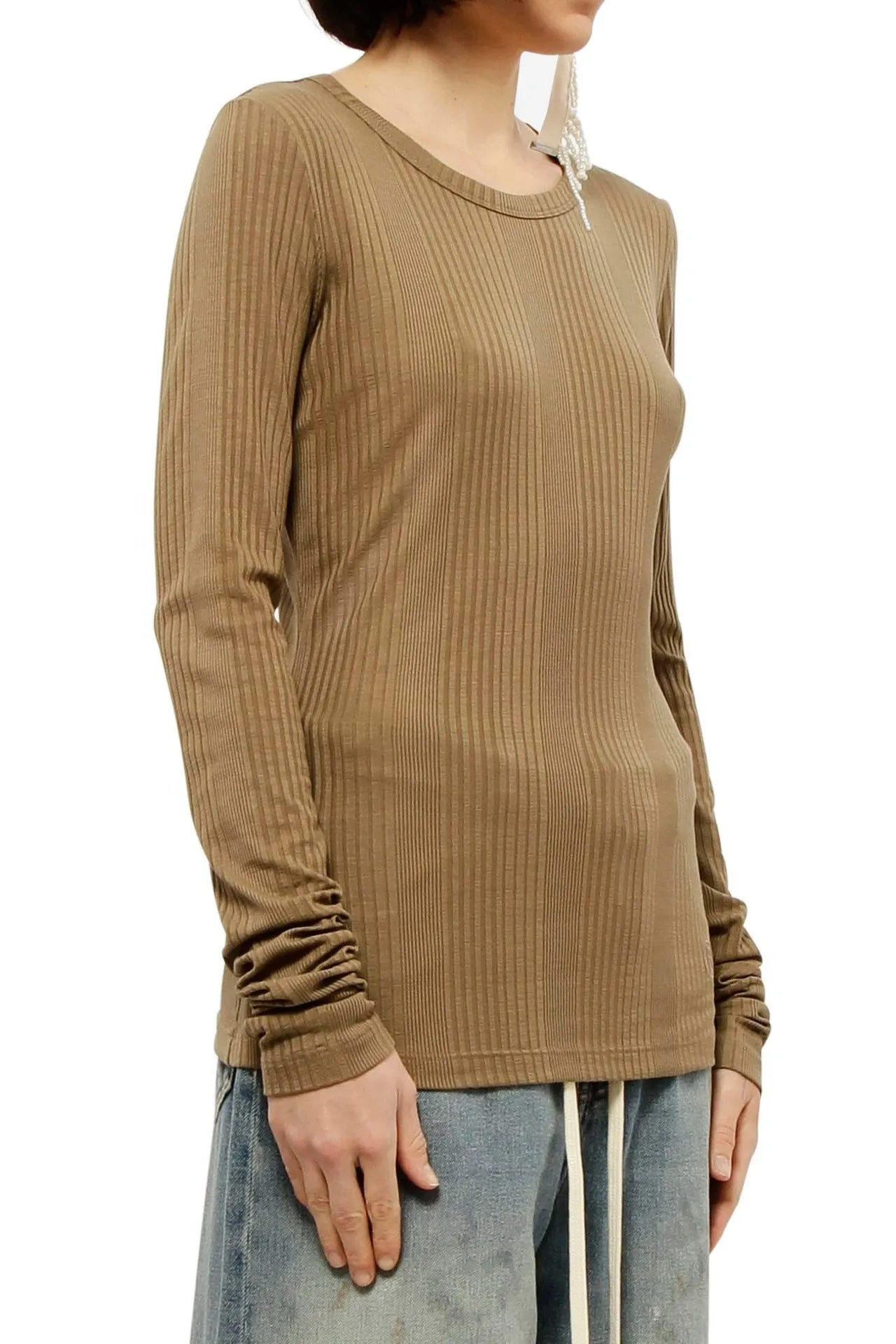 MM6 Maison Margiela Round-Neck Ribbed T-Shirt