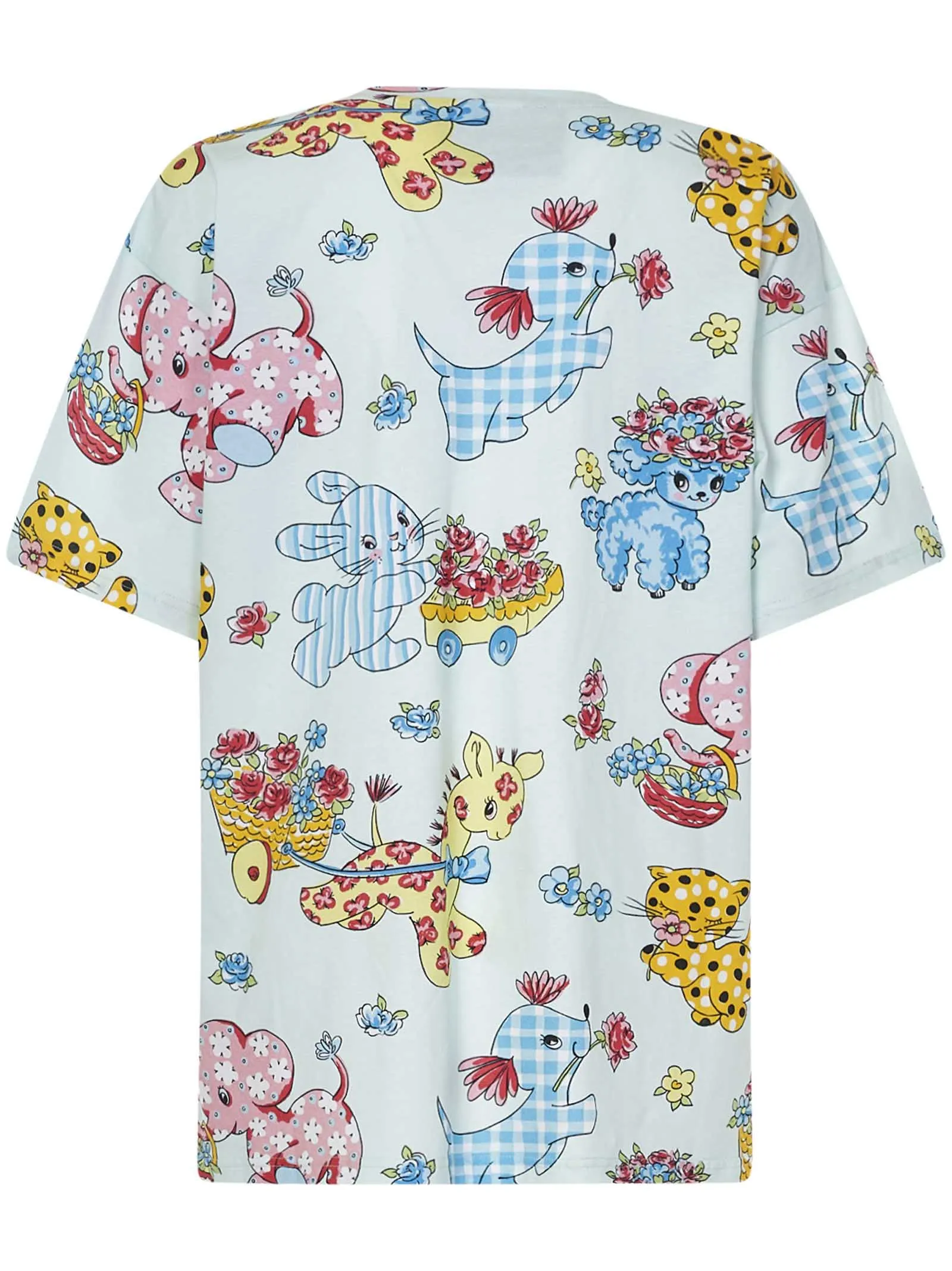Moschino Allover Animal Printed Crewneck T-Shirt