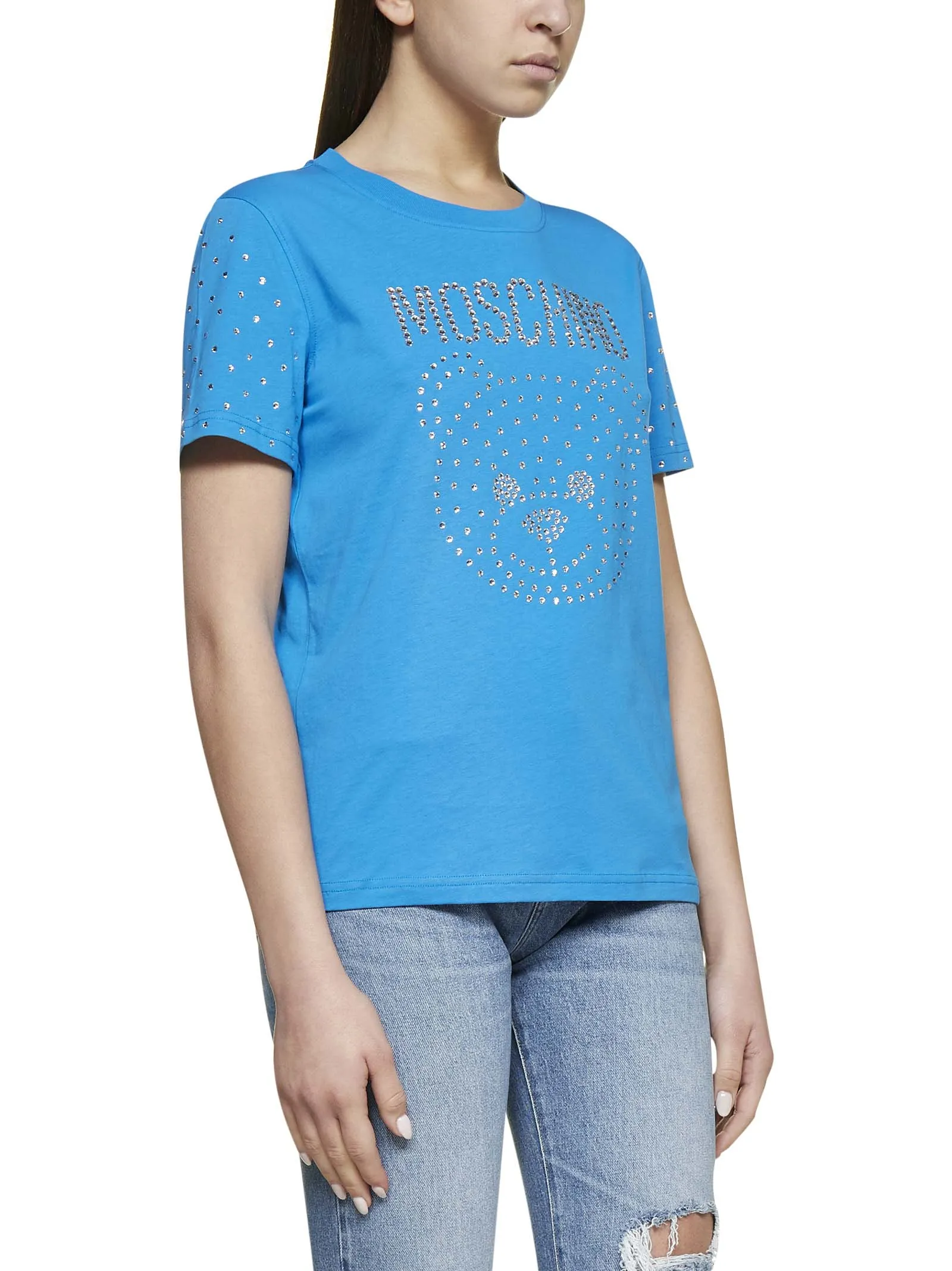 Moschino Embellished Teddy Crewneck T-Shirt