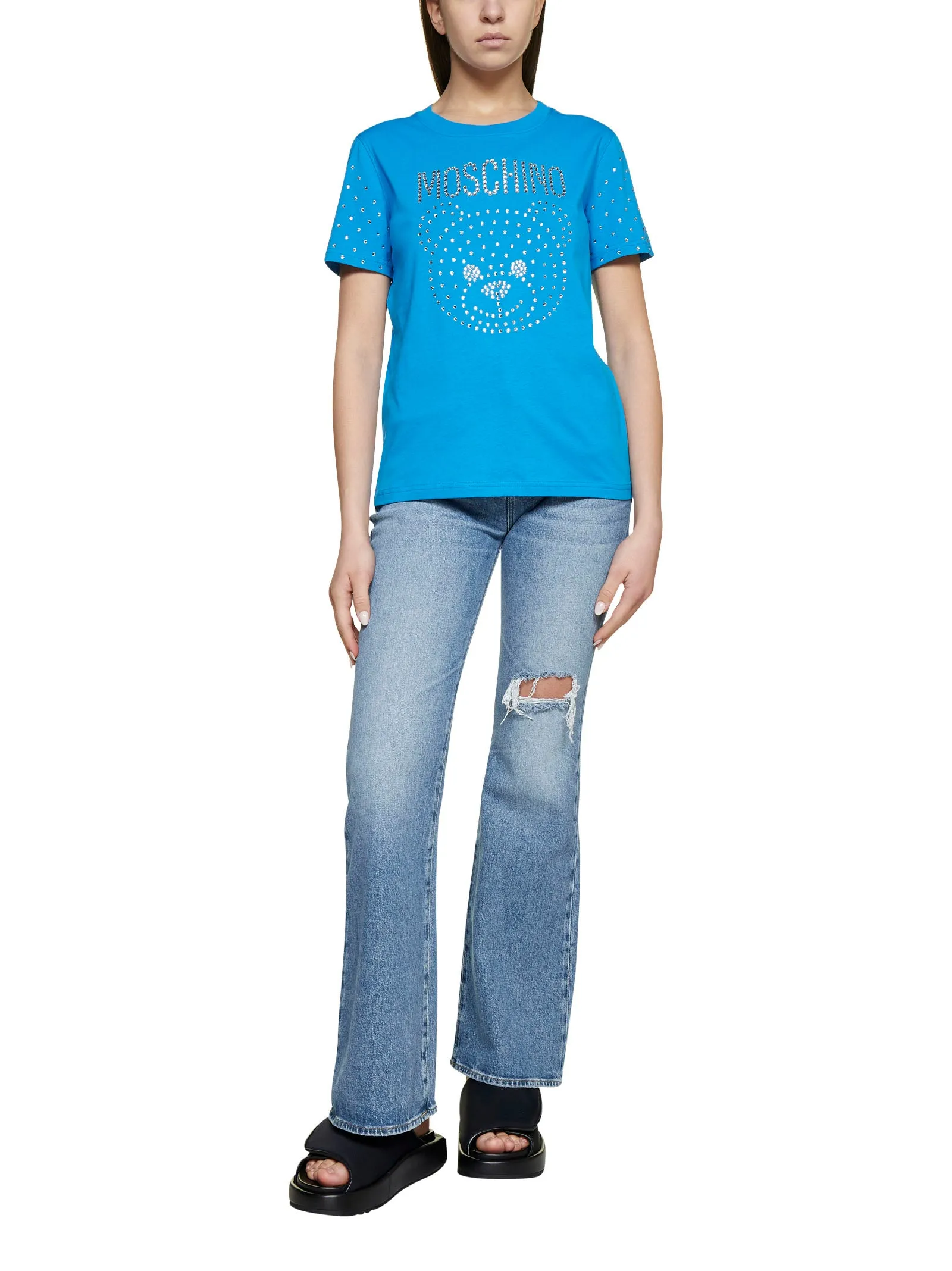 Moschino Embellished Teddy Crewneck T-Shirt