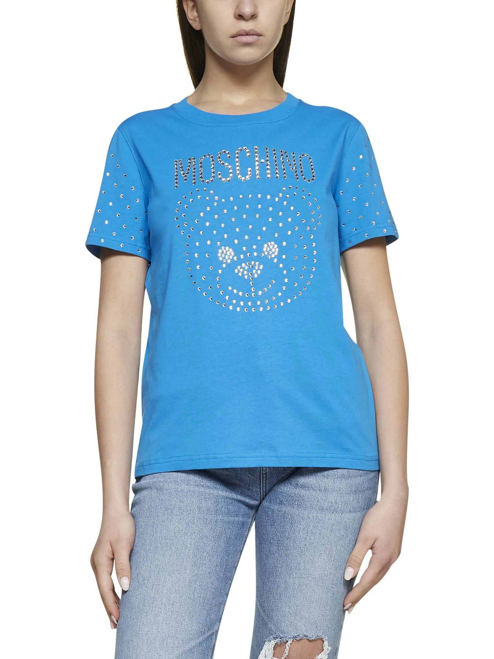 Moschino Embellished Teddy Crewneck T-Shirt