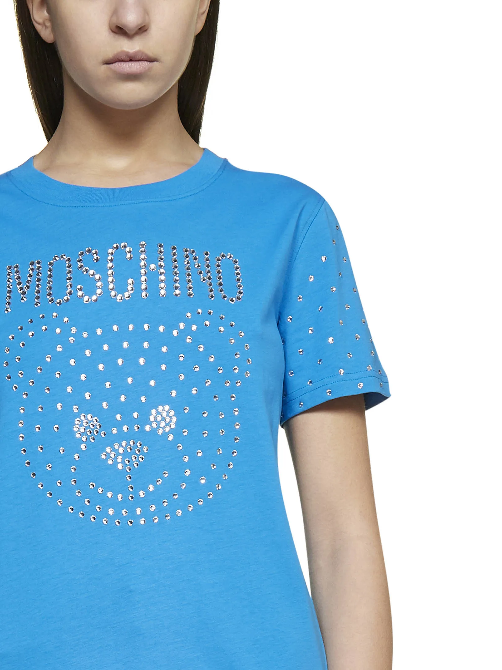 Moschino Embellished Teddy Crewneck T-Shirt