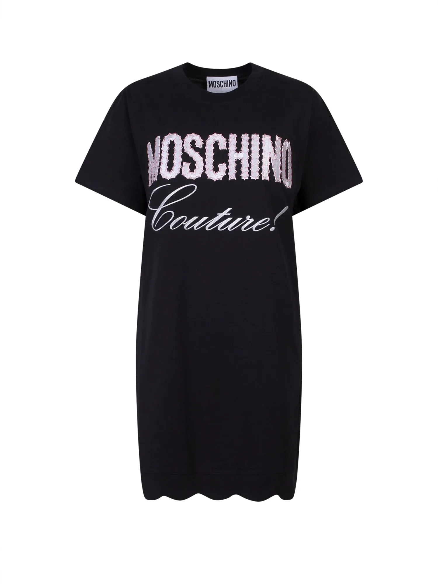 Moschino Logo Detailed Crewneck Mini T-Shirt Dress