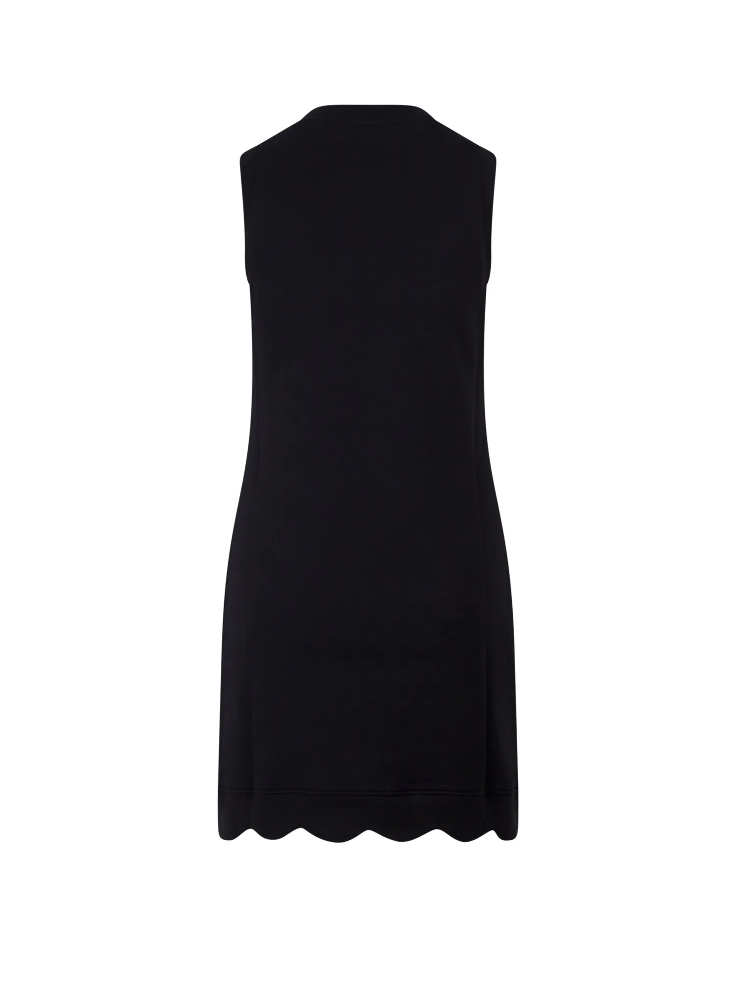 Moschino Logo Detailed Scallop Hem Mini Dress