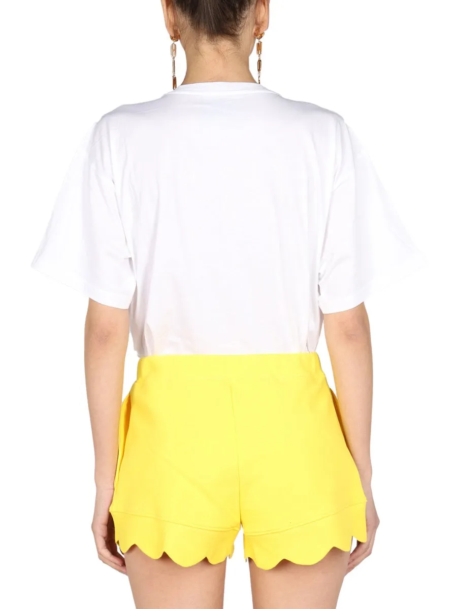Moschino Long Print Animal Patch T-Shirt