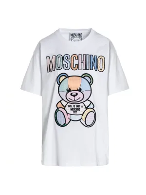 Moschino Teddy Bear Embroidered Crewneck T-Shirt