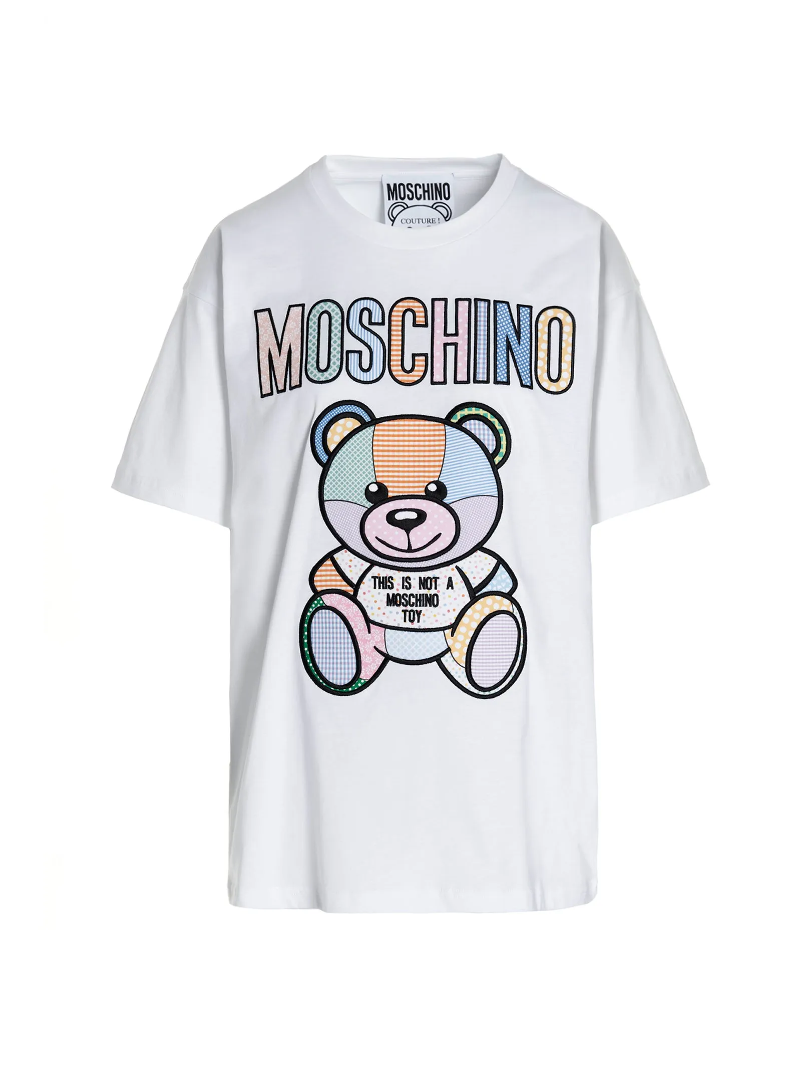 Moschino Teddy Bear Embroidered Crewneck T-Shirt