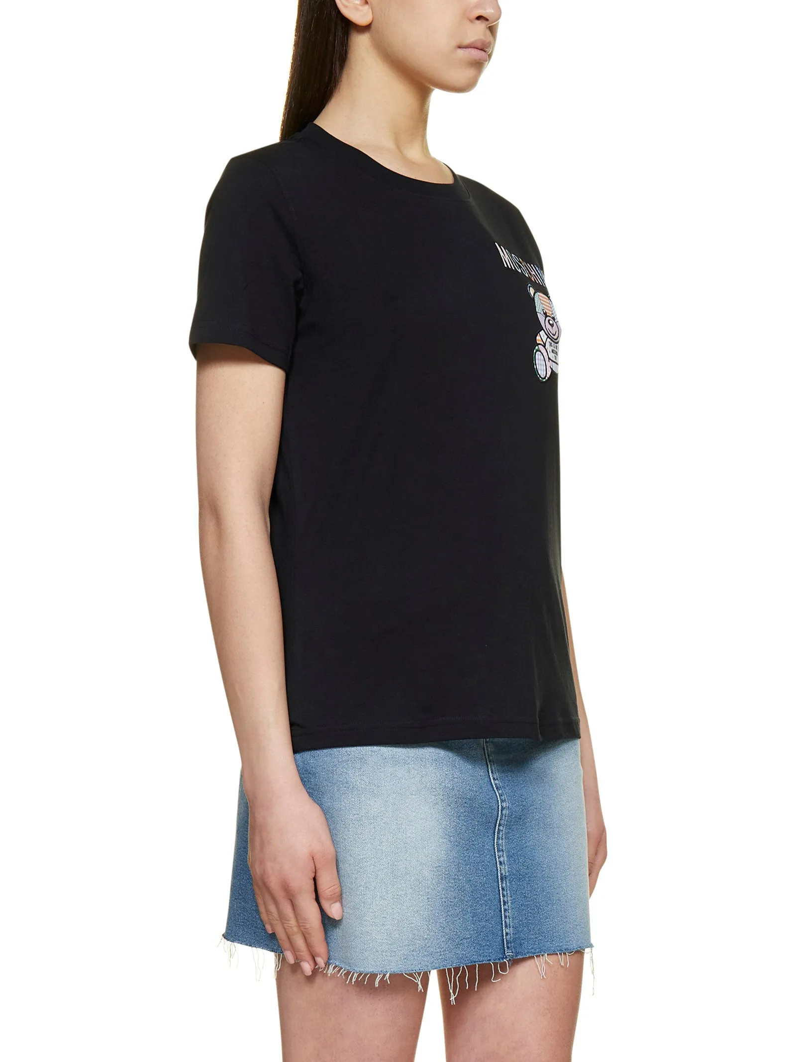Moschino Teddy Bear Embroidered Crewneck T-Shirt