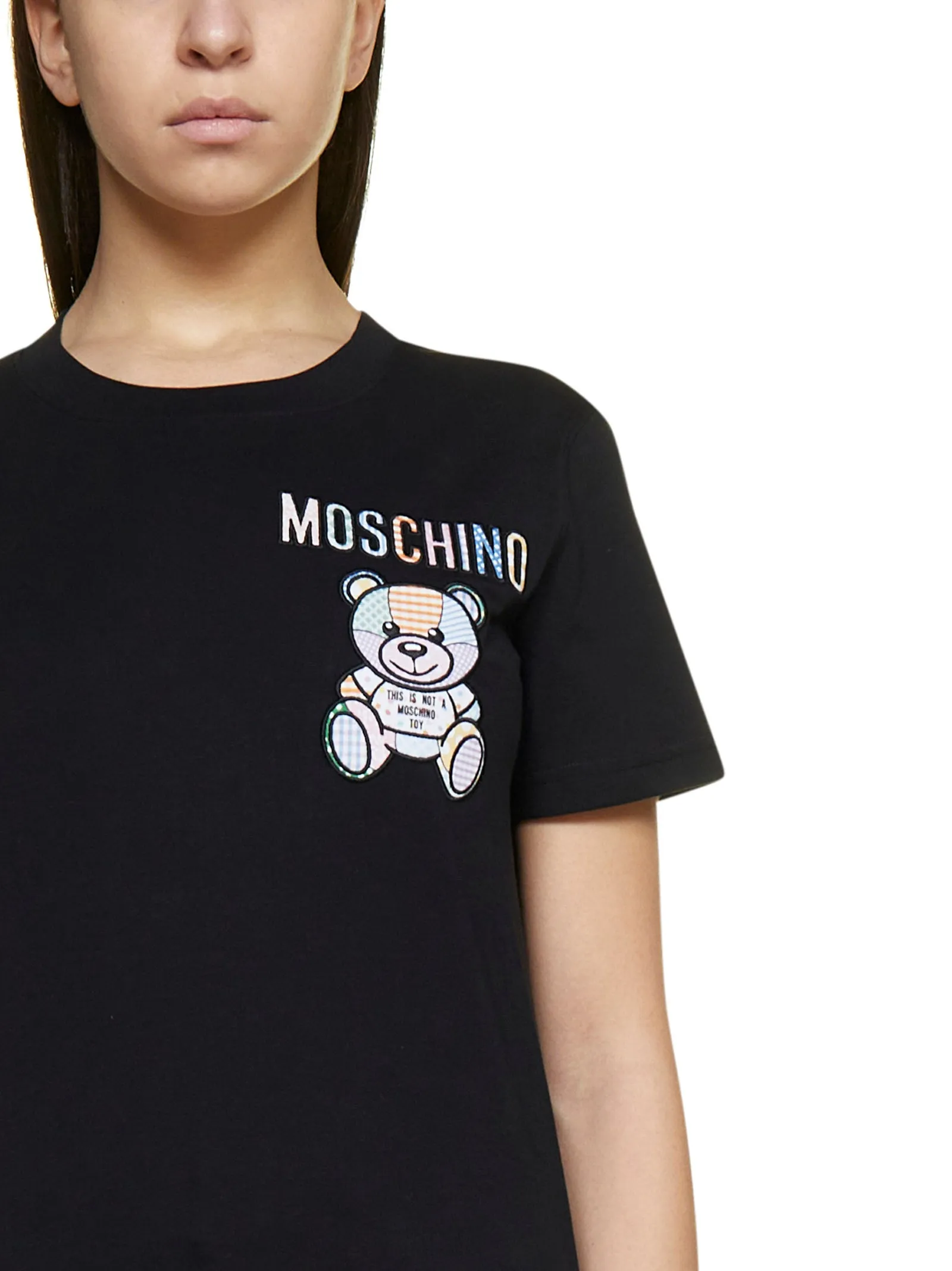 Moschino Teddy Bear Embroidered Crewneck T-Shirt