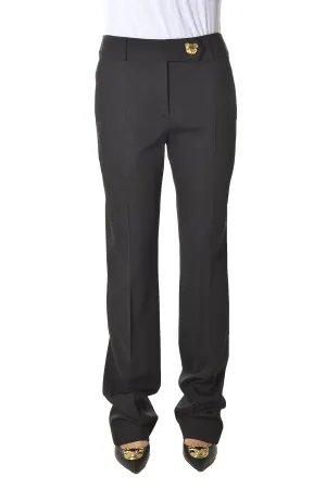 Moschino Teddy Button Straight-Leg Pants
