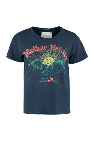 Mother Nature Print Crewneck T-Shirt
