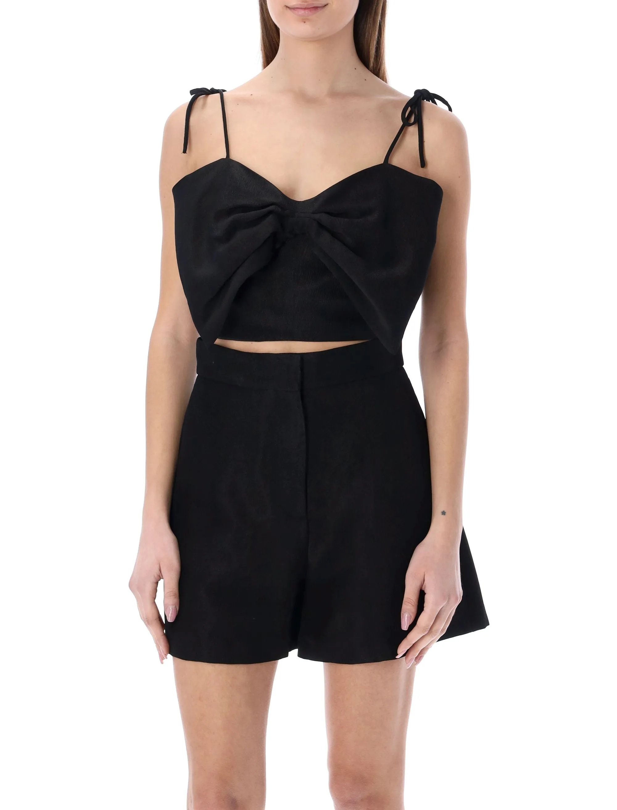 MSGM Bow Detailed Spaghetti Straps Top