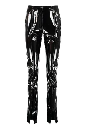 MSGM Faux-Leather Slim-Fit Pants