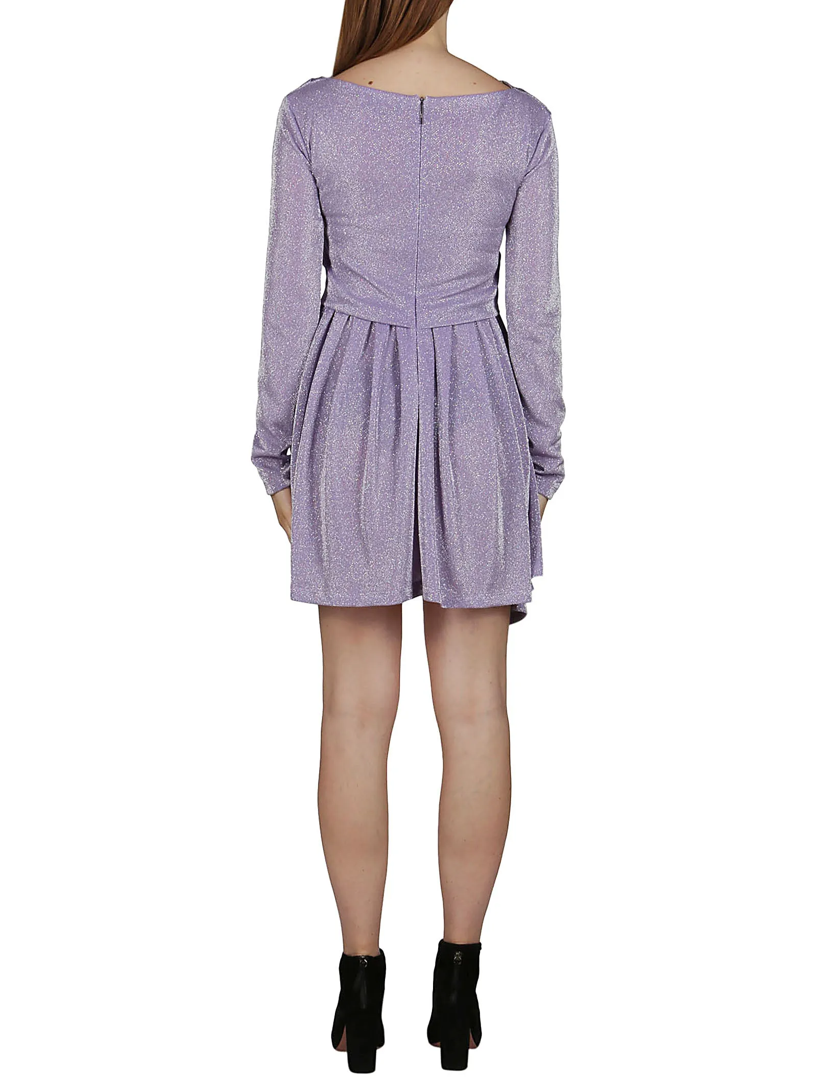 MSGM Glitter Gathered Mini Dress