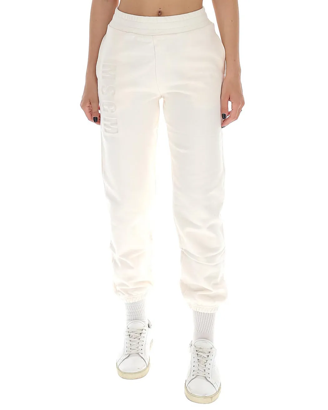 MSGM Logo Embossed Elasticated Waistband Sweatpants
