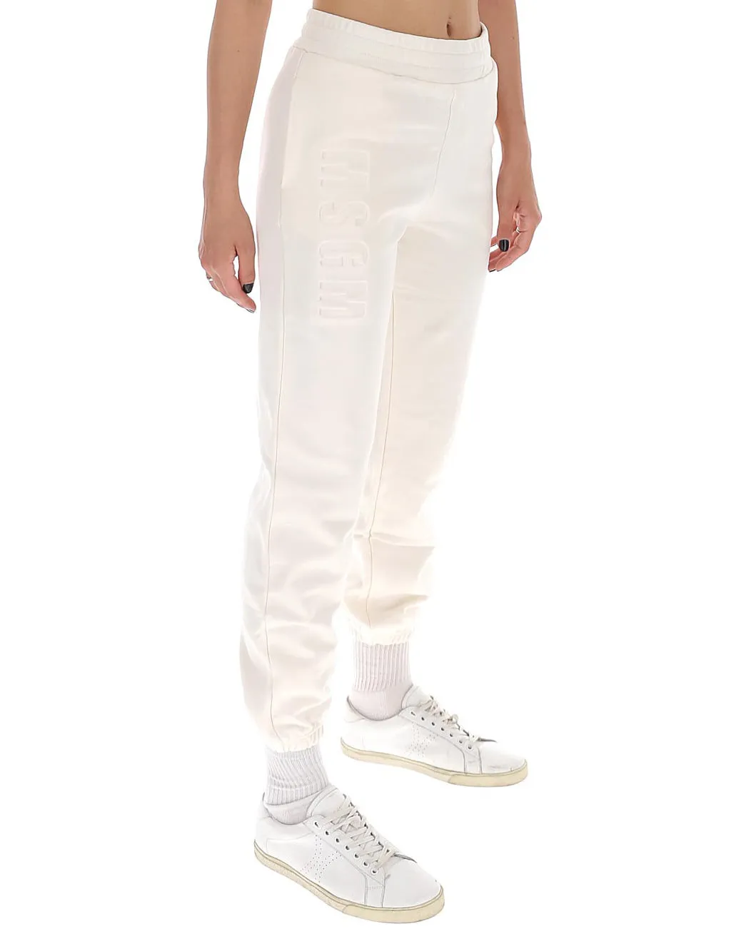 MSGM Logo Embossed Elasticated Waistband Sweatpants